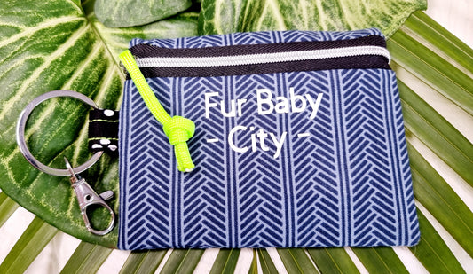 Blue Feather Mini Posh Poo Bag
